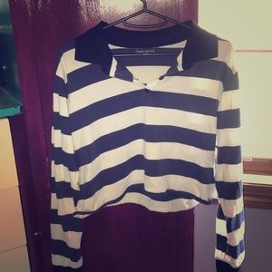 Long Sleeve Stripped Crop top